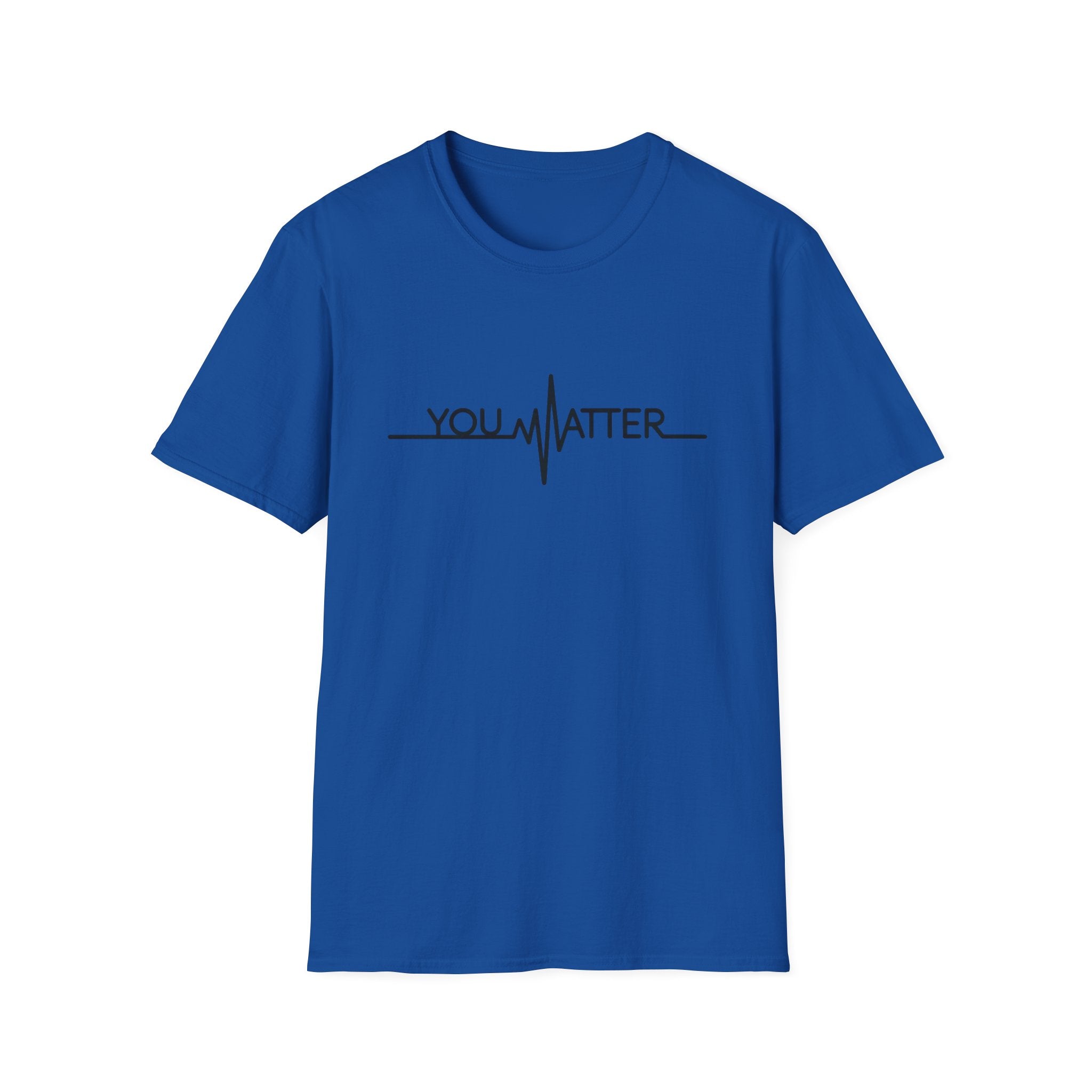You Matter Unisex Softstyle T-Shirt - Inspirational Heartbeat Design