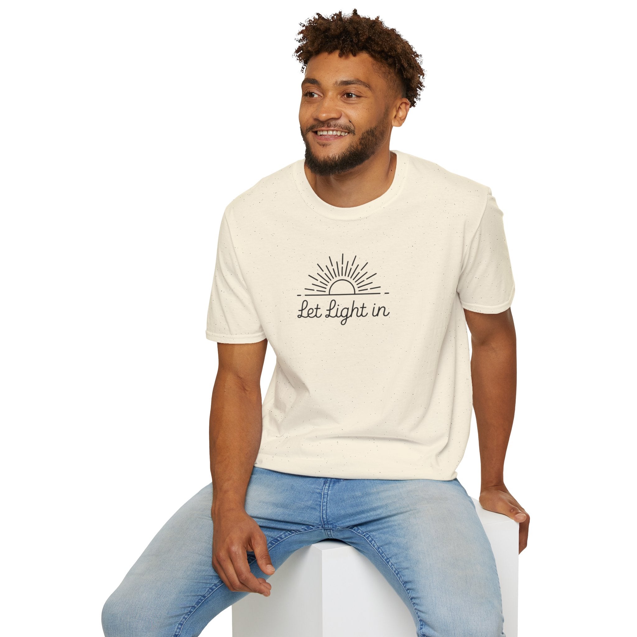 Let Light In Unisex Softstyle T-Shirt – Bright & Inspirational Casual Wear