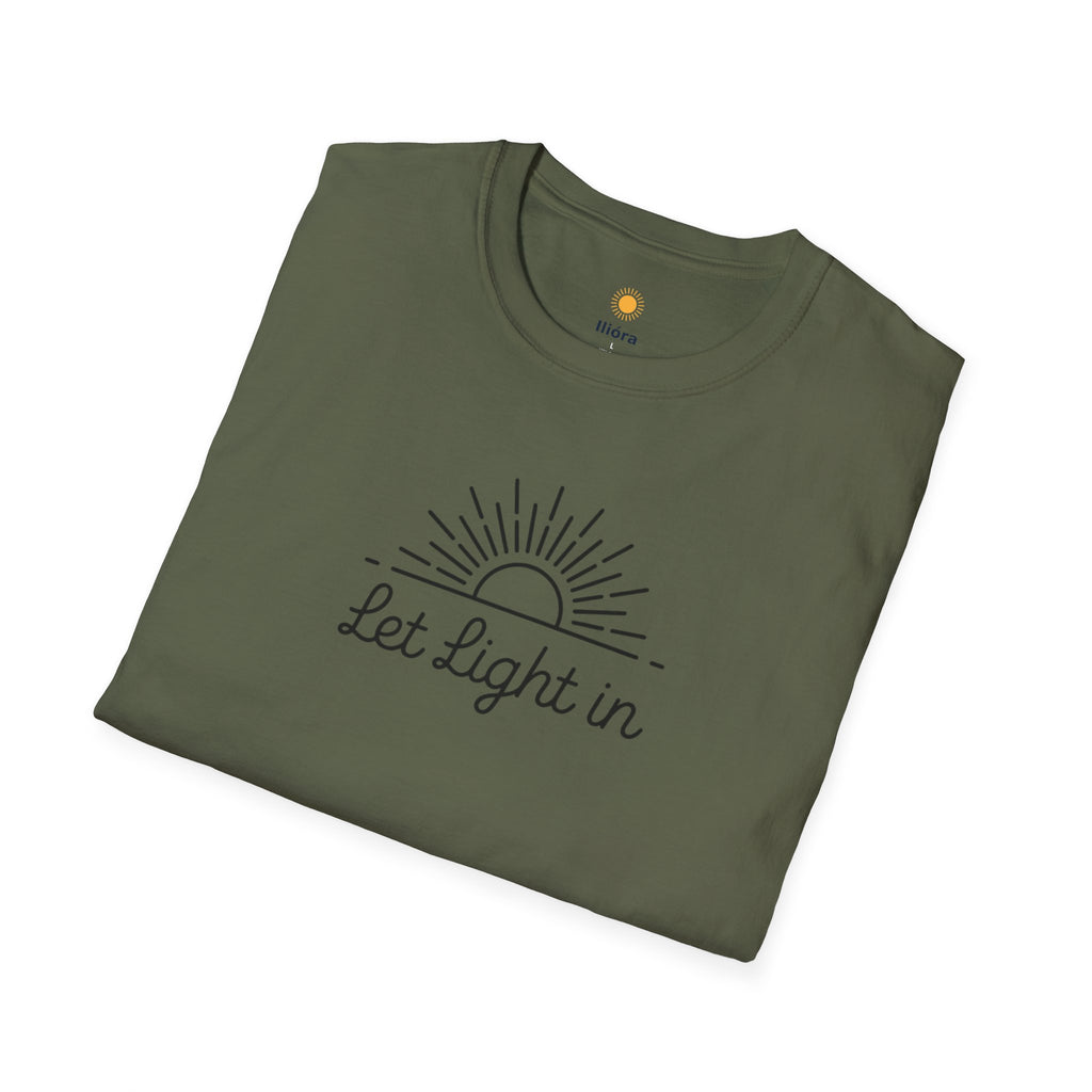 Let Light In Unisex Softstyle T-Shirt – Bright & Inspirational Casual Wear