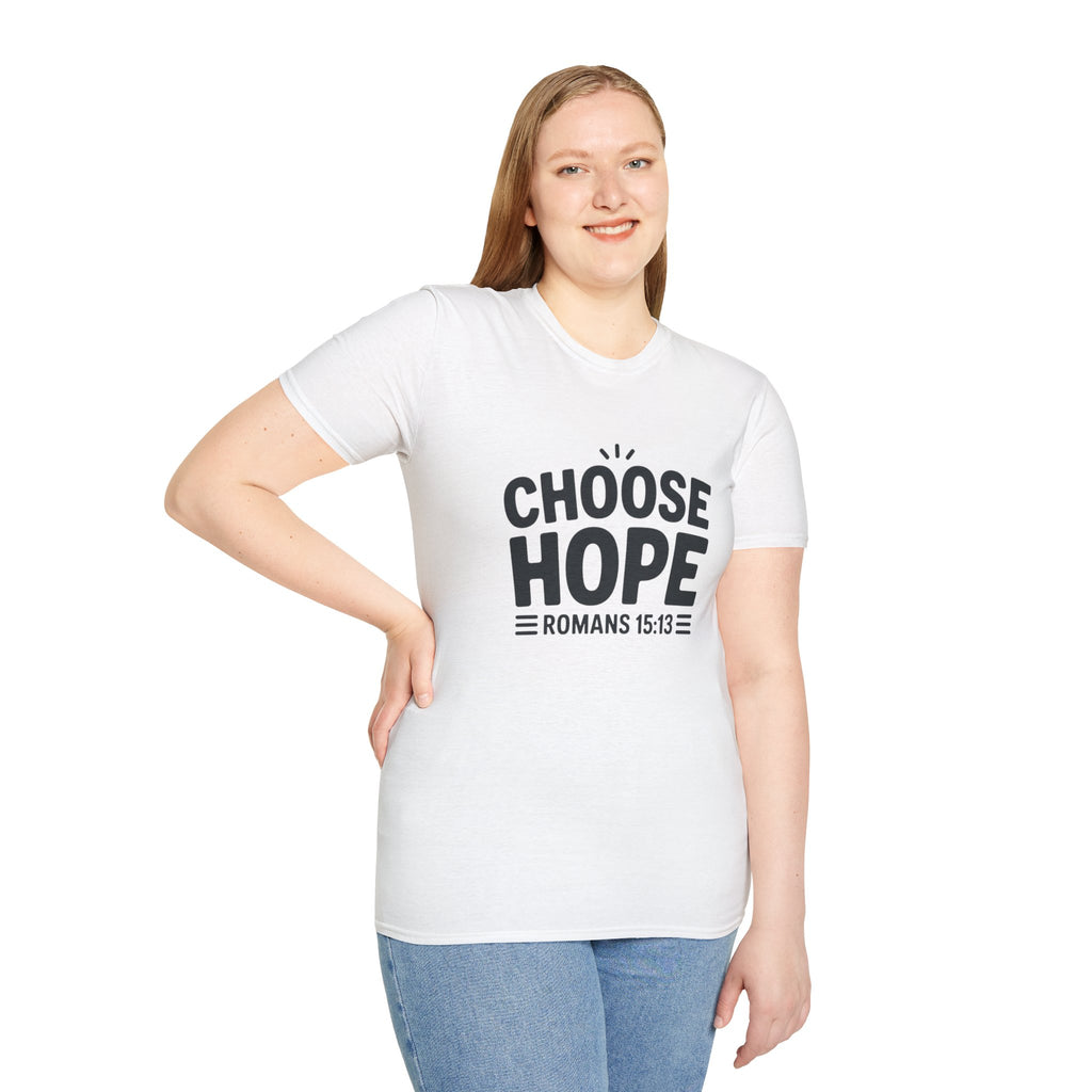 Choose Hope Unisex Softstyle T-Shirt - Inspirational Christian Tee