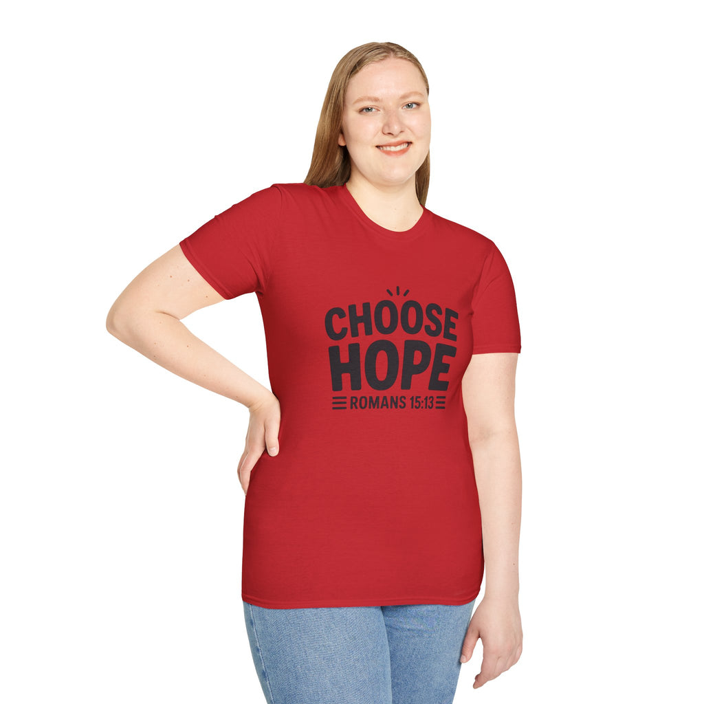 Choose Hope Unisex Softstyle T-Shirt - Inspirational Christian Tee